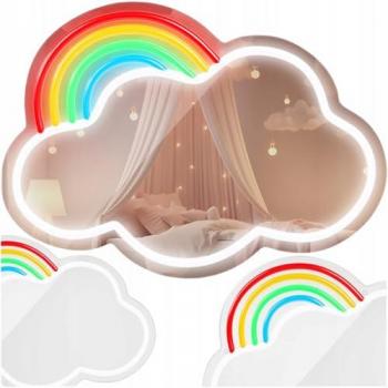 Espejo Decorativo Neon LED Nube Multicolor USB - Iluminación Creativa para Hogar y Oficinas
