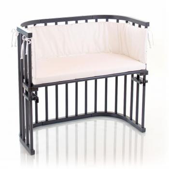 Protector Acolchado Original para Cuna Co-Sleeping de Algodón Orgánico 149x25 cm Blanco