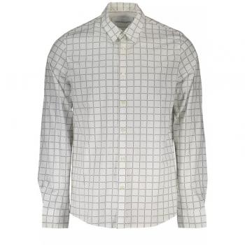 Calvin Klein Slim Fit White Cotton Shirt with Italian Collar - Size S