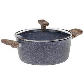 Faitout de aluminio forjado 28cm Naturaleza con efecto piedra gris
