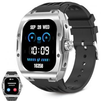Ksix Hero Smartwatch AMOLED 1.95 IP68 Negro, Pantalla AMOLED 1,95, Autonomía de 7 días, Modos deporte y salud, Asistentes de voz, Resistente al agua IP68