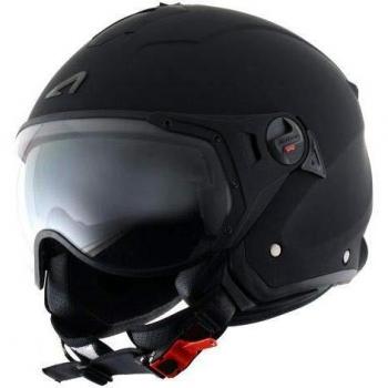 Astone Helmets - MINIJET S SPORT monocolor - Casque jet compact - Casque de moto look sport - Casque de scooter mixte - Casque en polycarbonate - Matt black XS
