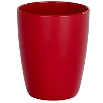 Wenko Cocktail Vaso para Cepillos de Dientes, Poliestireno, Rojo, 8x8x10 cm