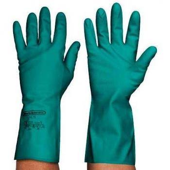 Par de Guantes Industrial Satinados Premium【Nitrilo Verde】Talla XL 12 Unidades