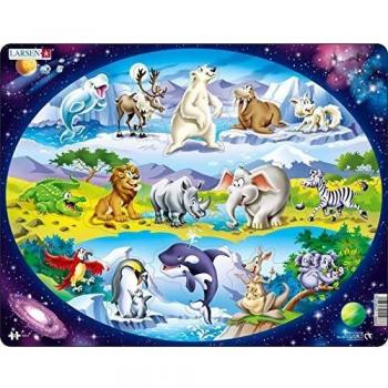 Puzzle Larsen NM6 - Animales de Todo el Mundo - 15 Piezas