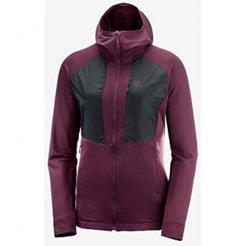 SALOMON Grid Chaqueta, Mujer, Winetasting/Black, l