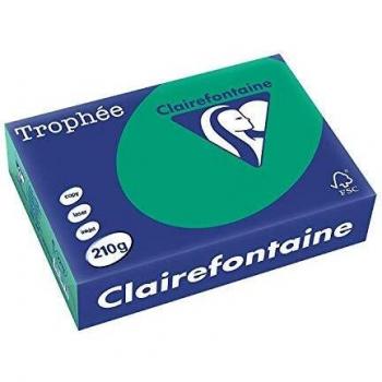 Papel Multifuncional Clairefontaine Trophée A4 210 g/m² Verde Abeto - Paquete de 250 Hojas