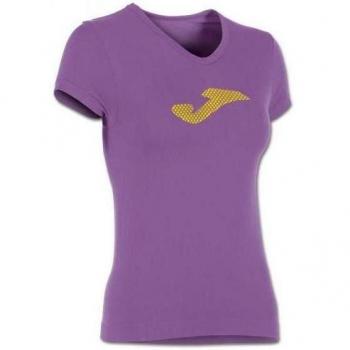 Joma Cross Emotion S/S Camiseta, Mujer, Morado, S