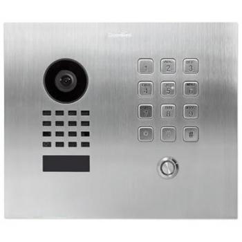 Citófono IP DoorBird D1101KH con teclado numérico, acero inoxidable V4A, visión nocturna y conexión LAN