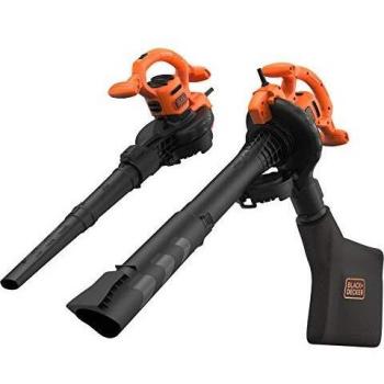 Aspirador Soplador Triturador Black&Decker BEBLV260 2600W con Bolsa de Recogida y Volumen de Aspiración 11,7 m³/min hasta 315 km/h