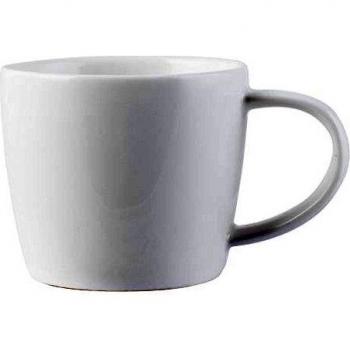 MIKASA Taza de café con borde de porcelana, color blanco