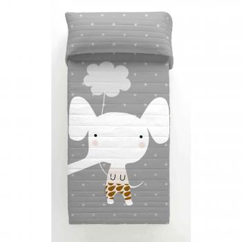 HACIENDO EL INDIO Colcha bouti Reversible Mouse with Cloud Cama 90 cm