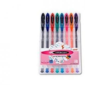 UNI Ball Signo Tinta Gel - Pack de 8 rotuladores con tinta gel