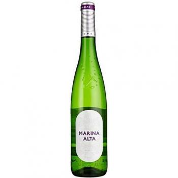 Marina Alta - Caja 12 botellas 75 cl - Vino blanco DO Alicante - Joven- Afrutado - Mediterráneo - 11% Vol