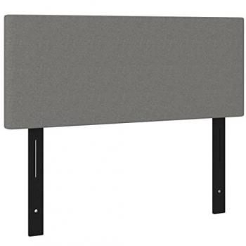 Cabecero de tela gris oscuro 100x5x78/88 cm