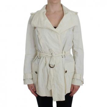 PLEIN SUD White Trench Coat Jacket - IT42 | S