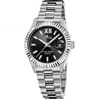 Reloj Lotus 18930/6 Freedom de Mujer con Esfera Negra y Pulsera de Acero Plateado