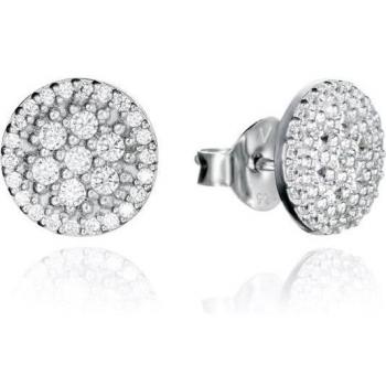 Pendientes Viceroy Clásica de Plata de Ley 925 con Circonitas y Forma de Disco 10mm Ref. 71040E000-10