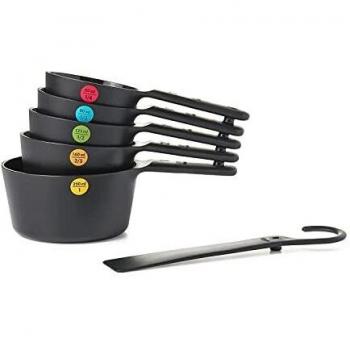 OXO Good Grips, Set de 6 tazas medidoras, color negro