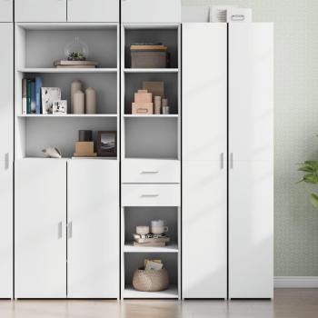 Armario de madera multicapa blanco 40x42,5x185 cm