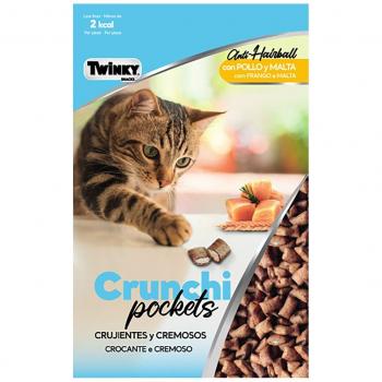 Twinky - Snack para gatos Twinky Crunchi Pockets pollo y malta 60 g.