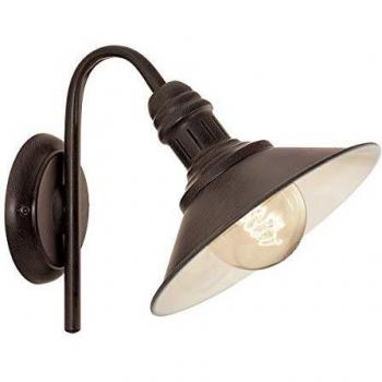 Aplique de Pared Vintage Eglo Stockbury 1 Bombilla E27 Industrial Retro Antik-Braun Beige