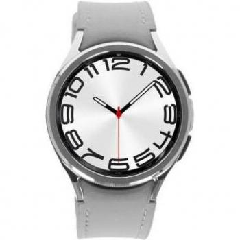 Reloj Inteligente Samsung Galaxy Watch6 Classic LTE Acero Inoxidable 43mm con Correa de Eco-Piel Plata