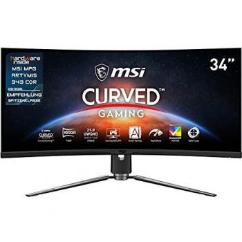 MSI MPG Artymis 343CQRDE 34 Curved Ultra-Wide Quad HD (UWQHD) LED Gaming Monitor with HDR and FreeSync Premium, 165Hz Refresh Rate, Black
