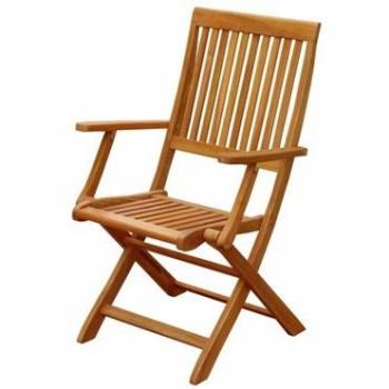 Silla madera plegable con brazos PG0483