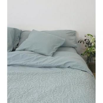 Funda Nórdica de Punto 100% Algodón Verde Aquamarine para Cama de 135 cm - Suave, No se Arruga, Reducción de Alergias