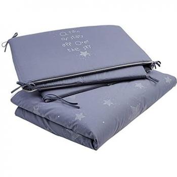 Petitpraia Etoile Azul Noche Funda Nórdica Tríptica + Protector Cuna 60 + Relleno