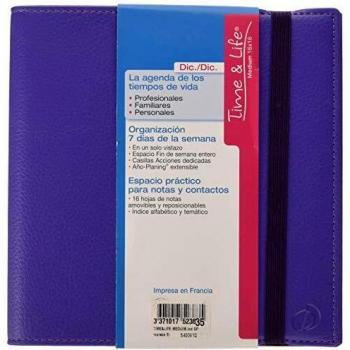 Quo Vadis 540061Q - Agenda 2020 Time & Life Medium Castellano, Color Morado