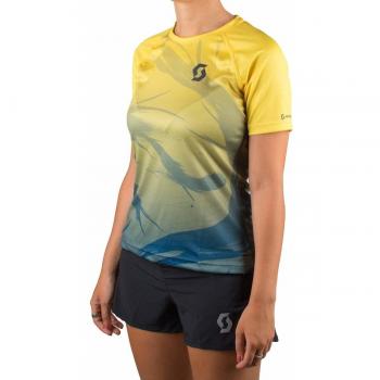 Scott SCO Camiseta W 'S Kina Balu Run Yarrow Yellow/Indian Blue, EU XL