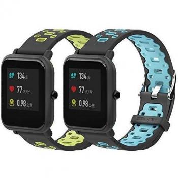 SenMore Correa para Amazfit Bip Younth - 20mm Silicona Pulsera Impermeable Correas de Repuesto para Galaxy Watch 42mm, Gear S2 Classic, Huami Amazfit Bip