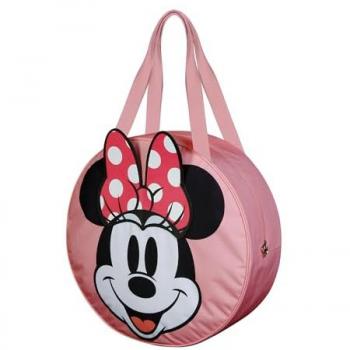 Bolsa de Playa Jumbo Disney Minnie Mouse Negra, 53 x 50 cm, Capacidad 42 L