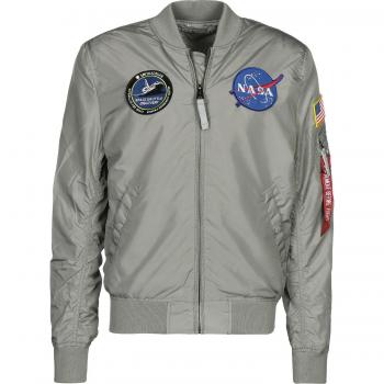 Alpha Industries MA-1 TT NASA Reversible Bomber Jacket - Silver