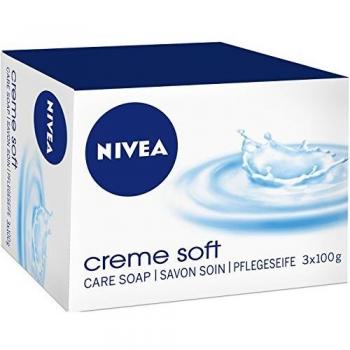 Nivea Crème Soft - Jabón cremoso - Con aceite de almendra - 3 x 100 g