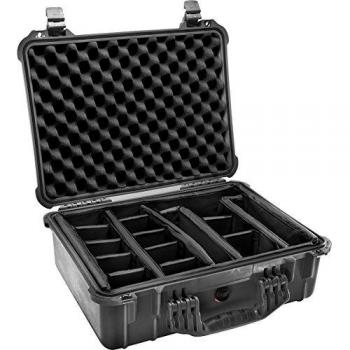 Peli 1520 - Maleta rígida con compartimentos desplazables, negro