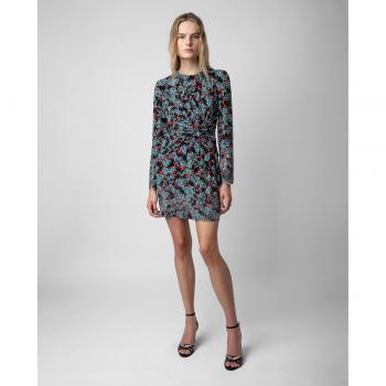 Zadig & Voltaire Radar Thunder Printed Silk Mini Dress