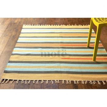 Mote 120 x 180 cm/4 'x6' hecho a mano multicolor de rayas alfombra de área, estilo: 2445