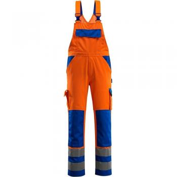 Mono de Trabajo Hi-vis Naranja/Azul Real con Rodilleras y Bolsillos para Rodilleras 07169-860 Talla C50