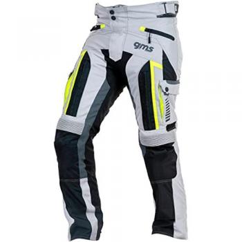 Pantalones textiles de motocicleta GMS Everest Amarillo-Gris-Negro 5XL