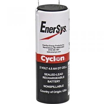 Batería de Plomo Ácido EnerSys Hawker Cyclon DT 2V 4.5Ah AGM, Mantenimiento Libre, Terminales Pestaña (Ø x H) 34 mm x 103 mm