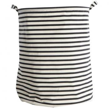 House Doctor Bolsa de Colada Rayas, Negro/Blanco, 40 x 40 cm