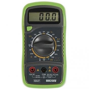 Multímetro Digital SEALEY MM20HV | 8 Funciones | Termopar | Alta Visibilidad Verde