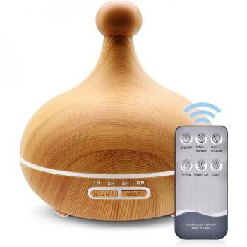Humidificador de Aire Ultrasónico 400ML con Control Remoto y Difusor de Aceite Esencial Aromaterapia