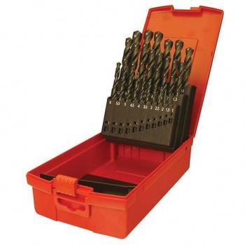Juego de brocas helicoidales HSS A190 DIN 338 Type N D.1-6x0.1mm, 51 piezas Ku.-Kass. DORMER