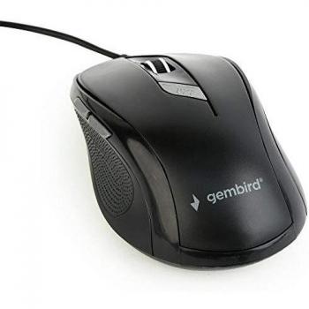 Ratón Óptico Gembird USB con 6 Botones, Modelo MUS-6B-01, Color Negro