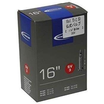 Schwalbe - Cámara de Aire Sv3, Negro, 16 Pulgadas - Válvula 40 mm