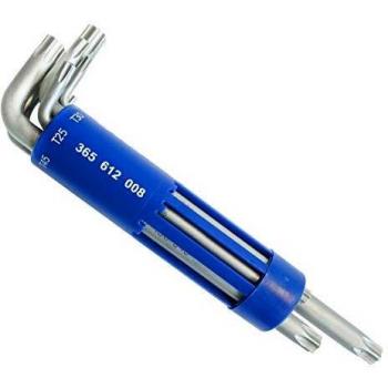 S&R Juego de Llaves Torx Perforadas. Set de 8 llaves Torx 10-50, en clip de plástico cilíndrico